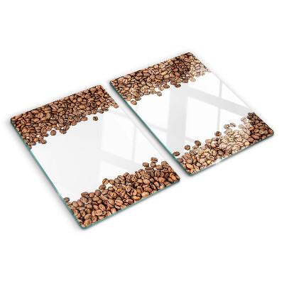 Glas-Schneidebrett mit Motiv Kaffeebohnen