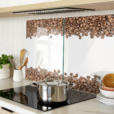 Glas schneidebrett Kaffeebohnen