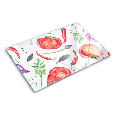 Schneidebrett mit Aquarell-Motiv 