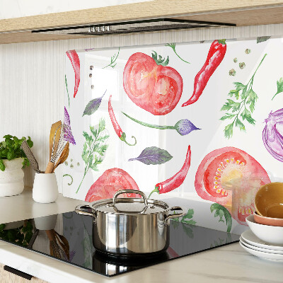 Schneidebrett Gemüseakzente in Aquarell