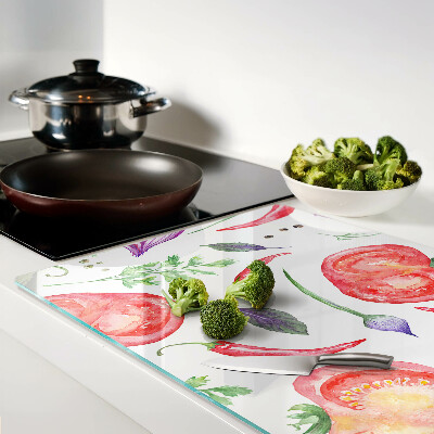 Schneidebrett mit Aquarell-Motiv 