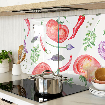 Schneidebrett mit Aquarell-Motiv 