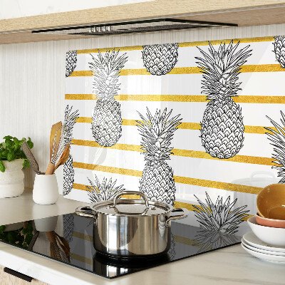Glas schneidebrett Ananasstreifen
