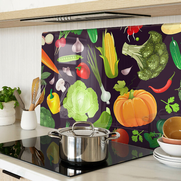 Schneidebrett glas Gemüse und Kräuter