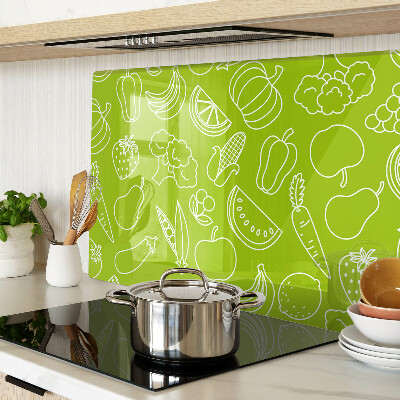 Glas schneidebrett Thema Obst und Gemüse