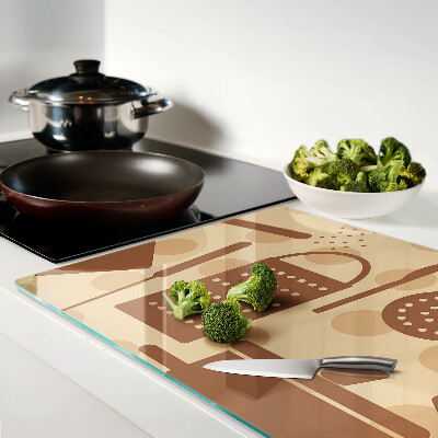 Schneidebrett im Retro-Stil gestaltet, geeignet als Küchenaccessoire