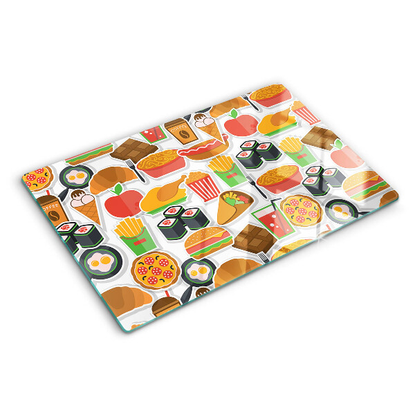 Schneidebrett glas Thema Essen und Snacks