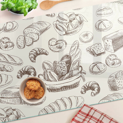 Schneidebrett Glas für Backwaren und süße Snacks