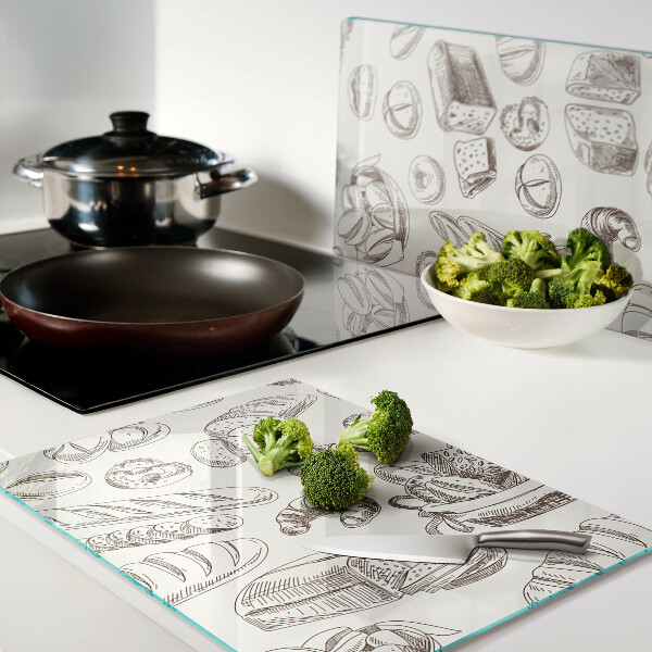 Schneidebrett Glas für Backwaren und süße Snacks