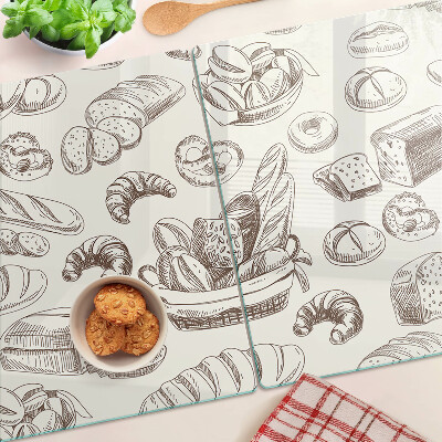 Schneidebrett glas Backwaren und süße Snacks