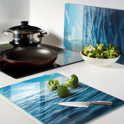 Schneidebrett mit Motiv ‚Meer und Himmel‘