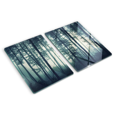 Schneidebrett Wald im Nebel