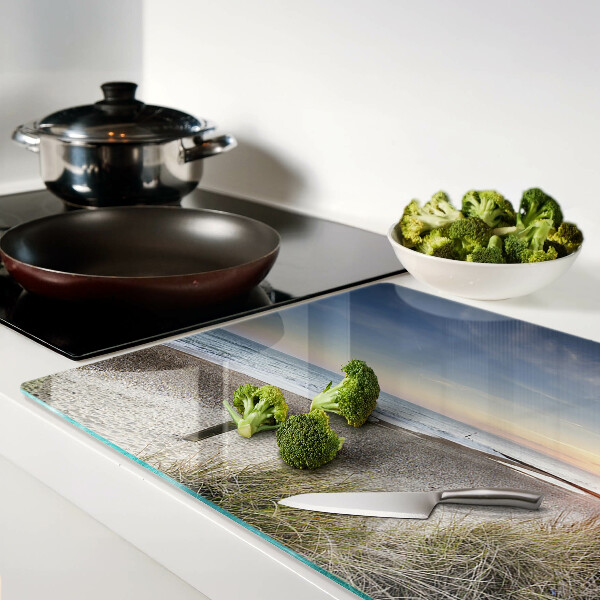 Schneidebrett Strand bei Sonnenuntergang