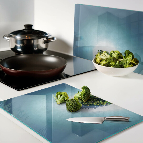 Schneidebrett mit Insel- und Palmenmotiv