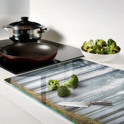 Glas schneidebrett Nebelwald