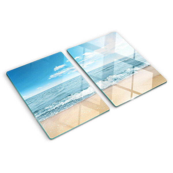 Schneidebrett glas Strand und Meer