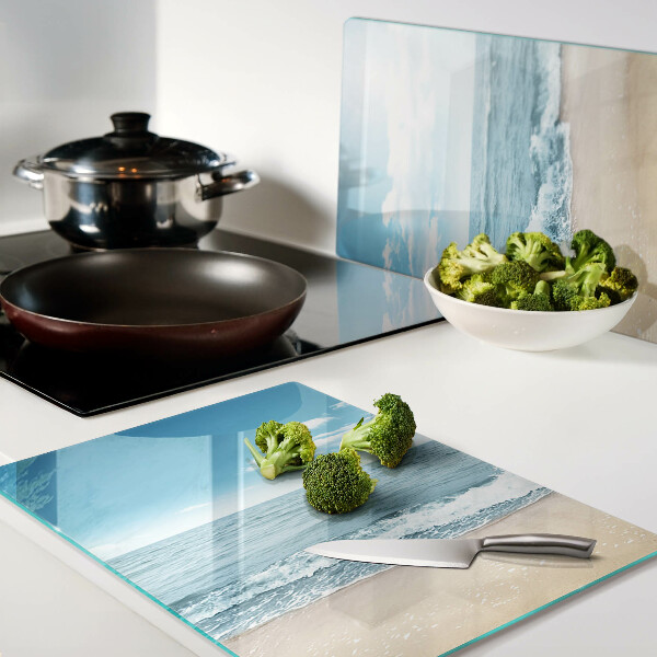 Schneidebrett glas Strand und Meer