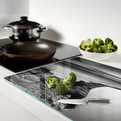 Schneidebrett glas Eine Küstenlandschaft in Grautönen