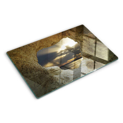 Schneidebrett Blick aufs Meer durch die Grotte