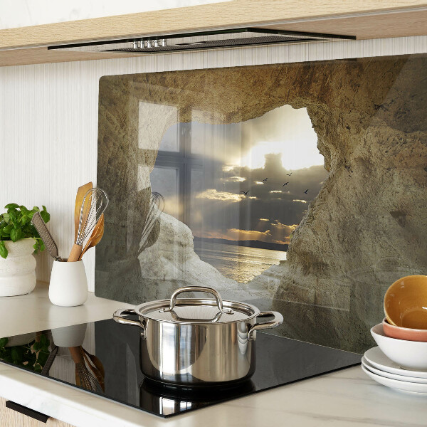 Schneidebrett Blick aufs Meer durch die Grotte