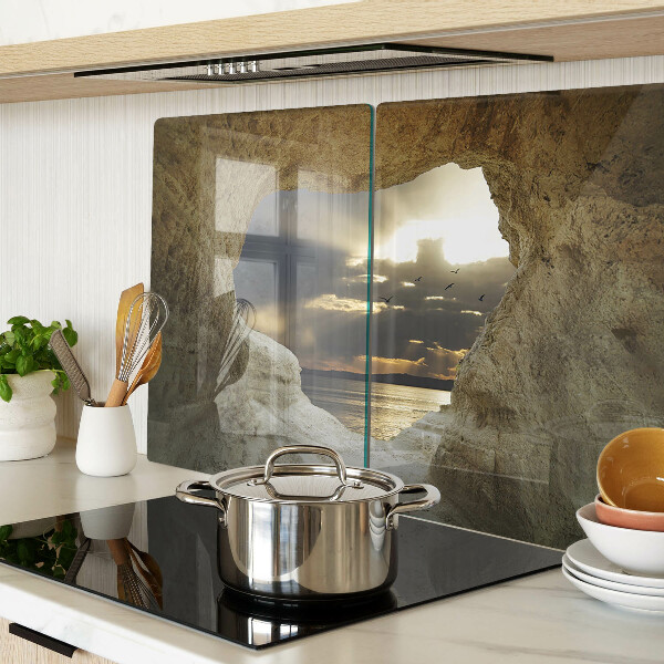 Schneidebrett Blick aufs Meer durch die Grotte