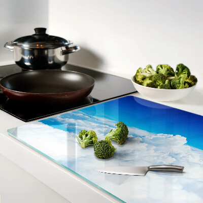 Schneidebrett mit Himmel- und Wolkenmotiv