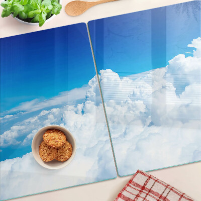 Schneidebrett mit Himmel- und Wolkenmotiv