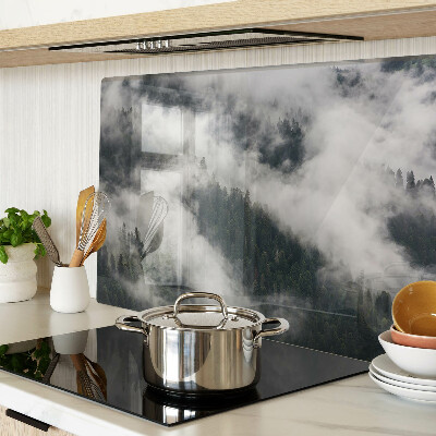 Schneidebrett glas Berge in den Wolken