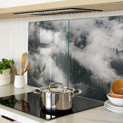 Schneidebrett glas Berge in den Wolken