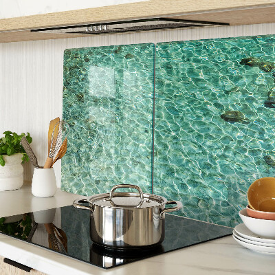 Glas schneidebrett Poolwassermuster