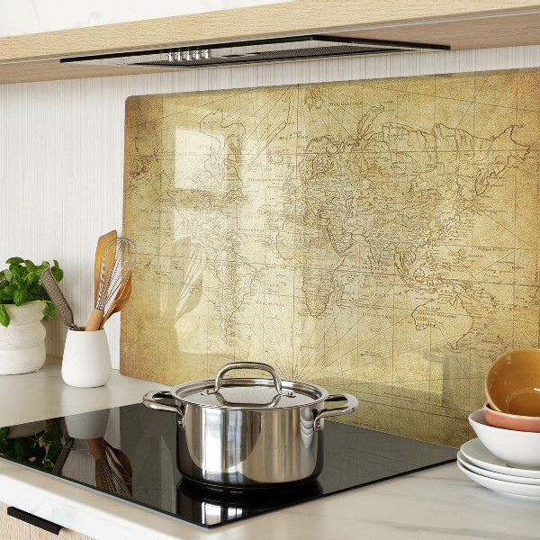 Schneidebrett mit Motiv der Karte der alten Welt