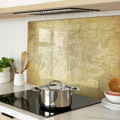 Schneidebrett mit Motiv der Karte der alten Welt