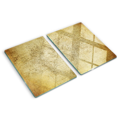 Schneidebrett mit Motiv der Karte der alten Welt