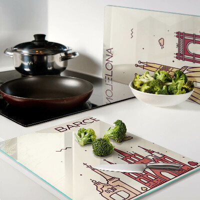 Schneidebrett glas Barcelona und seine Architektur