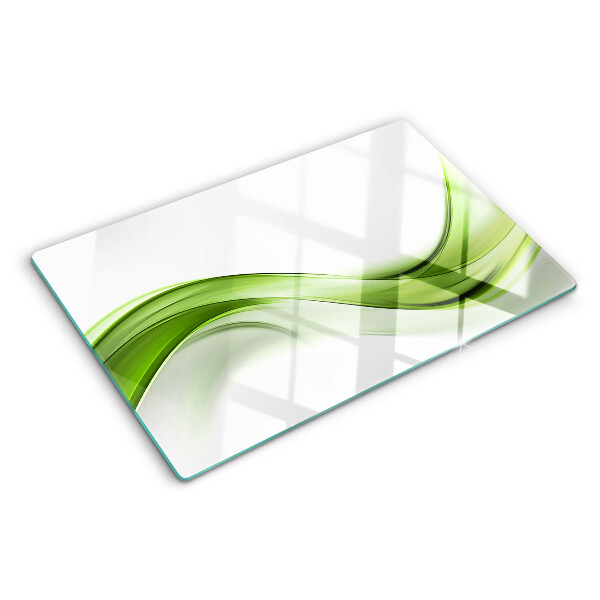 Schneidebrett glas Grüne abstrakte Wellen