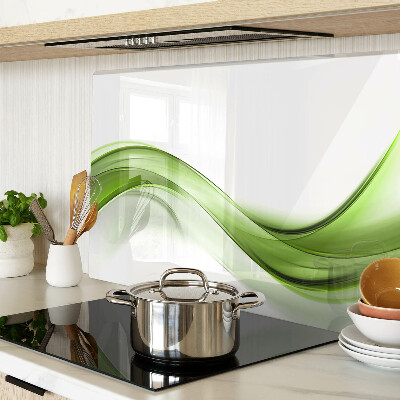 Schneidebrett glas Grüne abstrakte Wellen