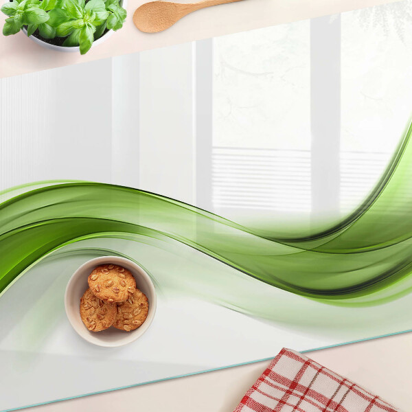 Schneidebrett glas Grüne abstrakte Wellen