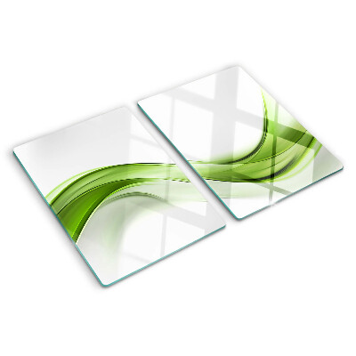 Schneidebrett glas Grüne abstrakte Wellen