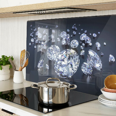 Glas schneidebrett Kristalle und Diamanten