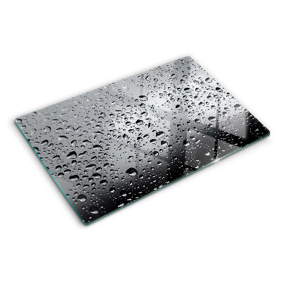 Glas-Schneidebrett mit Motiv aus Wassertropfen