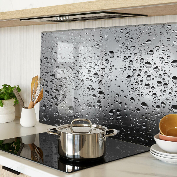 Glas schneidebrett Wassertropfen auf Glas