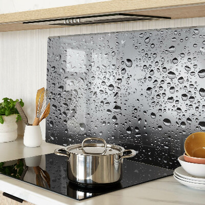 Glas schneidebrett Wassertropfen auf Glas