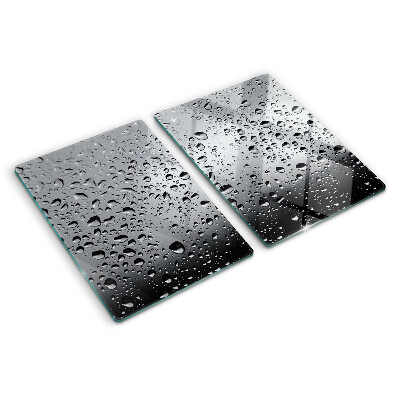 Glas schneidebrett Wassertropfen auf Glas