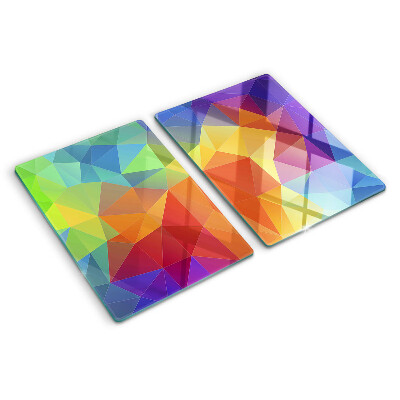 Schneidebrett Die Geometrie farbiger Dreiecke