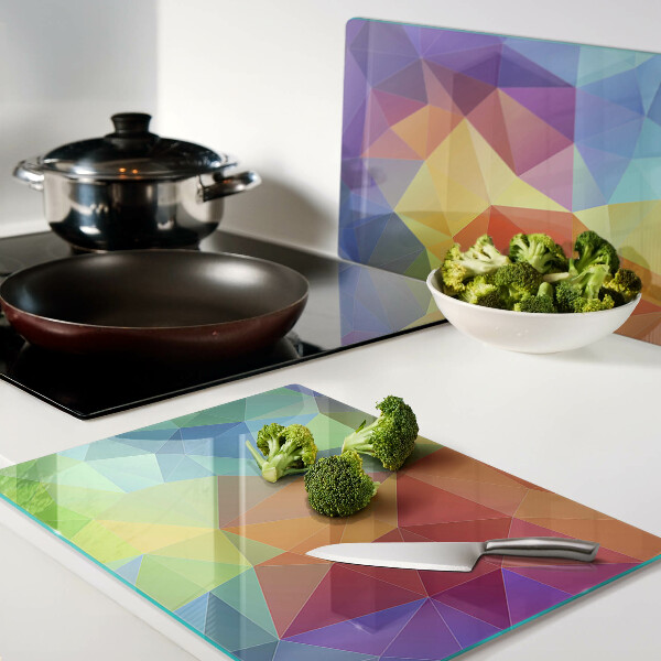 Schneidebrett Die Geometrie farbiger Dreiecke