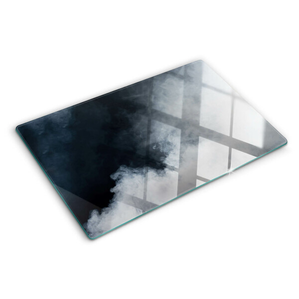 Glas-Schneidebrett mit Motiv Nebel und Fenster