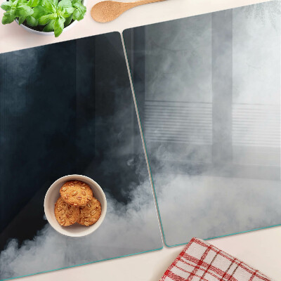 Glas schneidebrett Nebel und Fenster