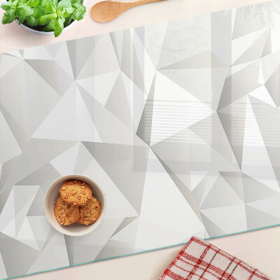 Schneidebrett Glas mit Motiv aus geometrischen Formen