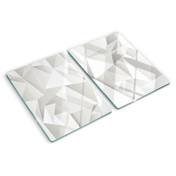 Schneidebrett Glas mit Motiv aus geometrischen Formen