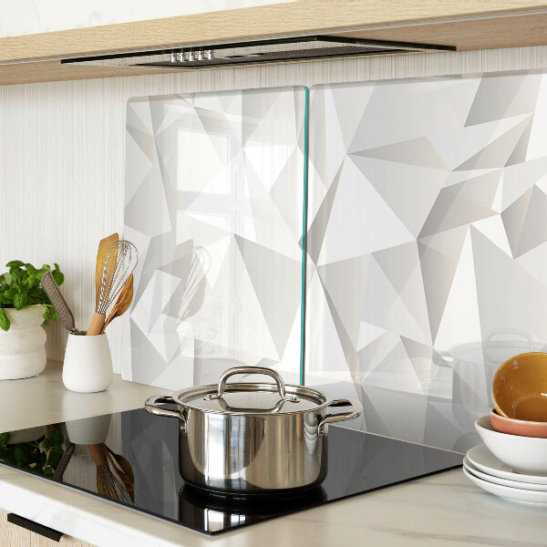 Schneidebrett Glas mit Motiv aus geometrischen Formen